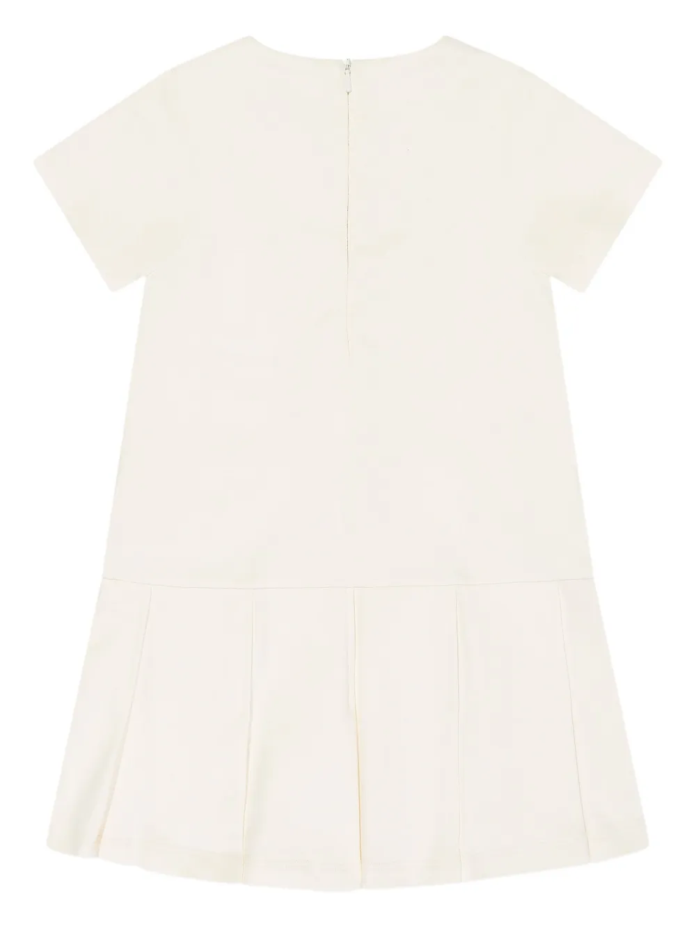 Escada Logo-patch Pleated Dress In Multi