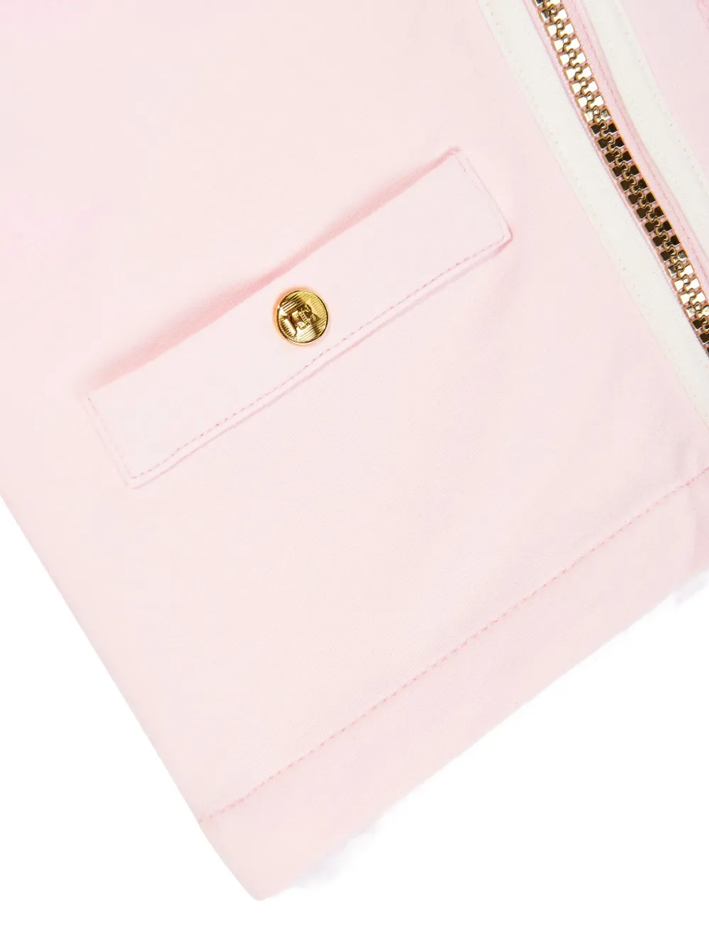 Escada Logo-plaque Zip-up Hoodie In Pink