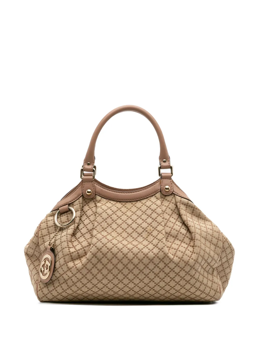 Gucci Pre-Owned 2016-2025 Medium Diamante Canvas Sukey tote bag - ブラウン Gucci Pre-Owned 2016-2025 Medium Diamante Canvas Sukey tote bag - ブラウン