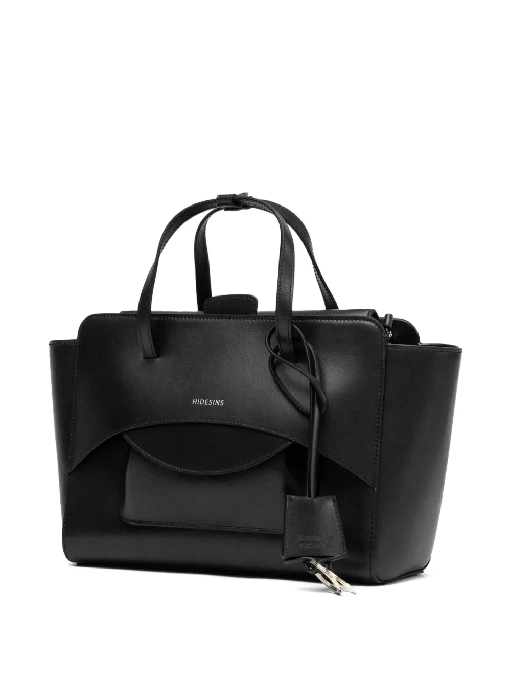 HIDESINS flap-pocket leather handbag - Zwart