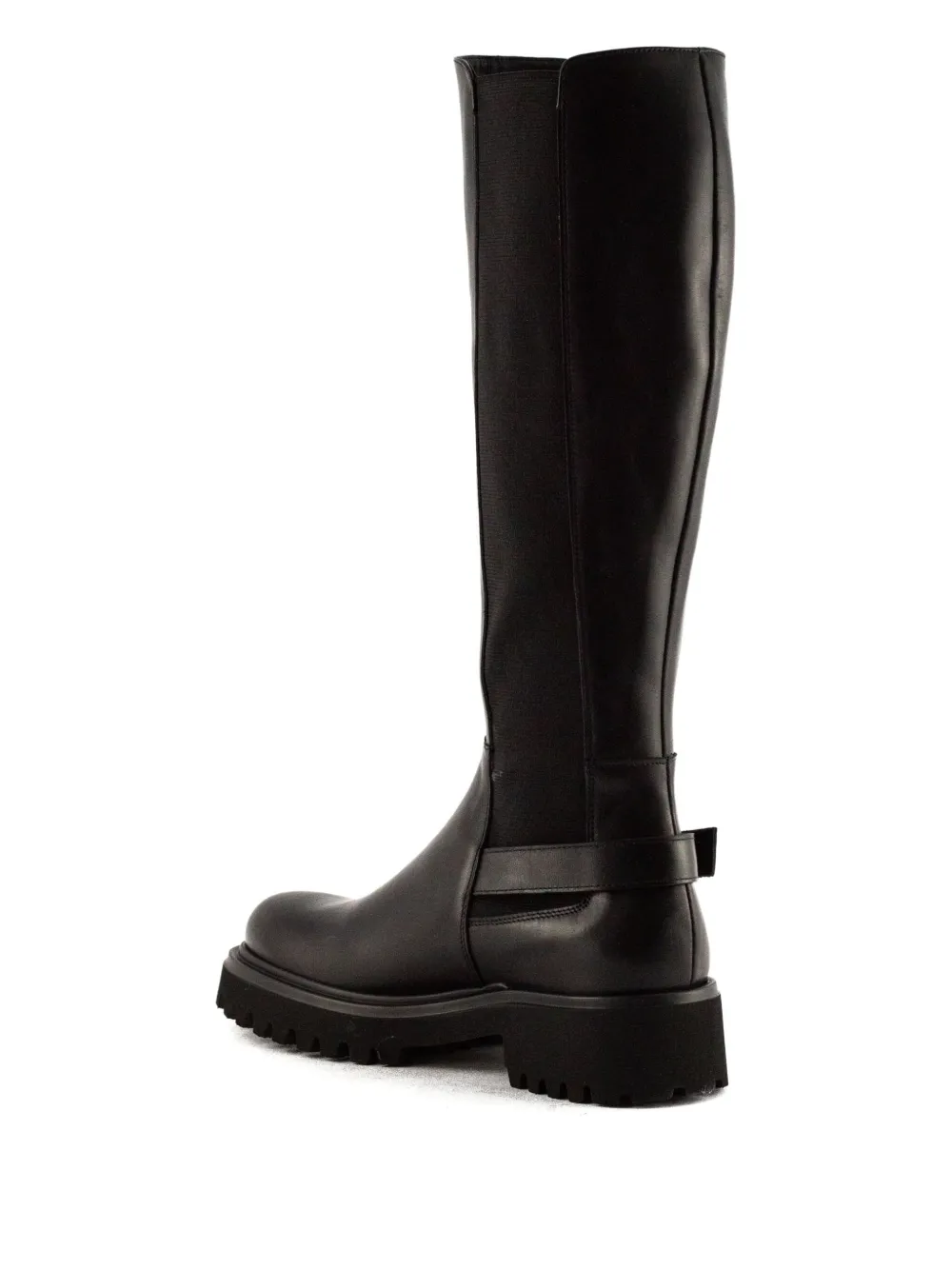 GUGLIELMO ROTTA buckle-detail leather boots Black