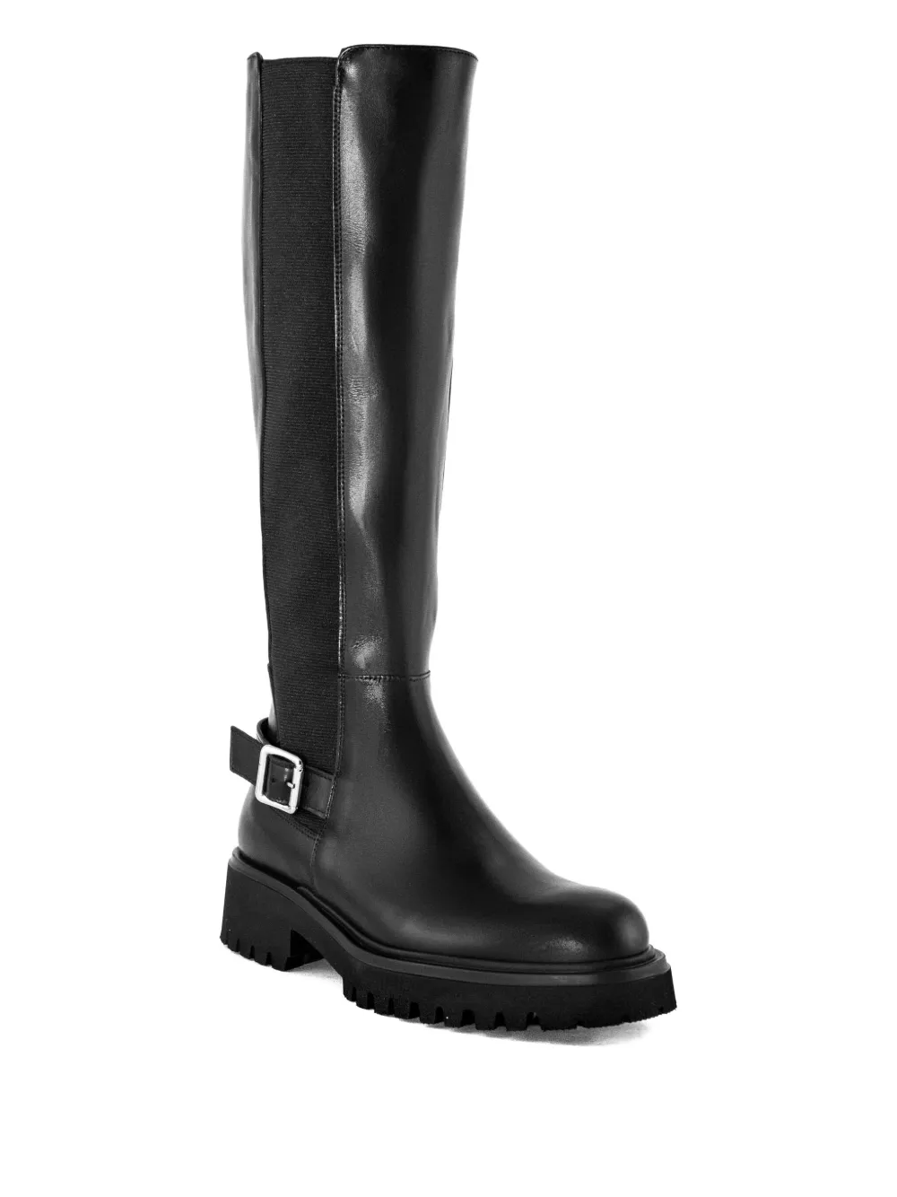 GUGLIELMO ROTTA buckle-detail leather boots Black