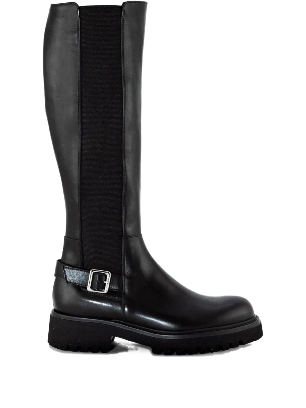 GUGLIELMO ROTTA buckle-detail leather boots Black