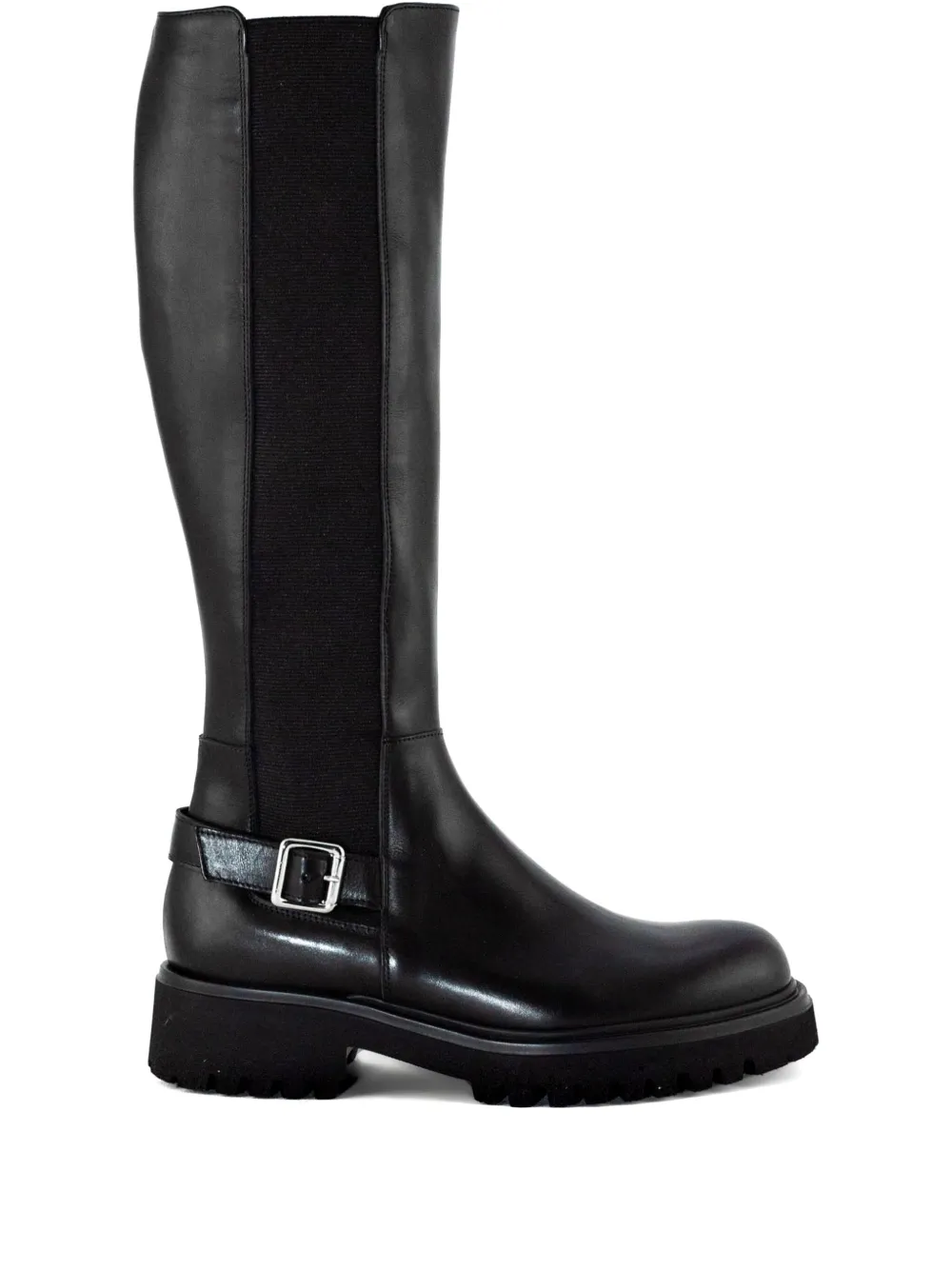 GUGLIELMO ROTTA buckle-detail leather boots Black