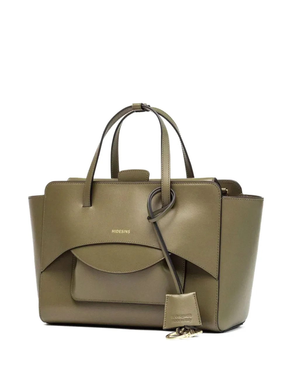 HIDESINS medium Flap leather tote bag - Groen