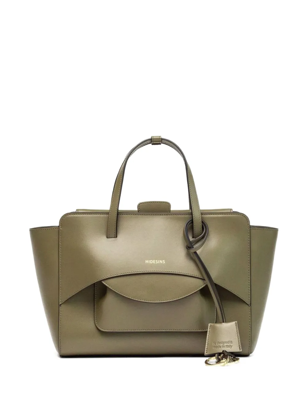 HIDESINS medium Flap leather tote bag | Green | Image 1