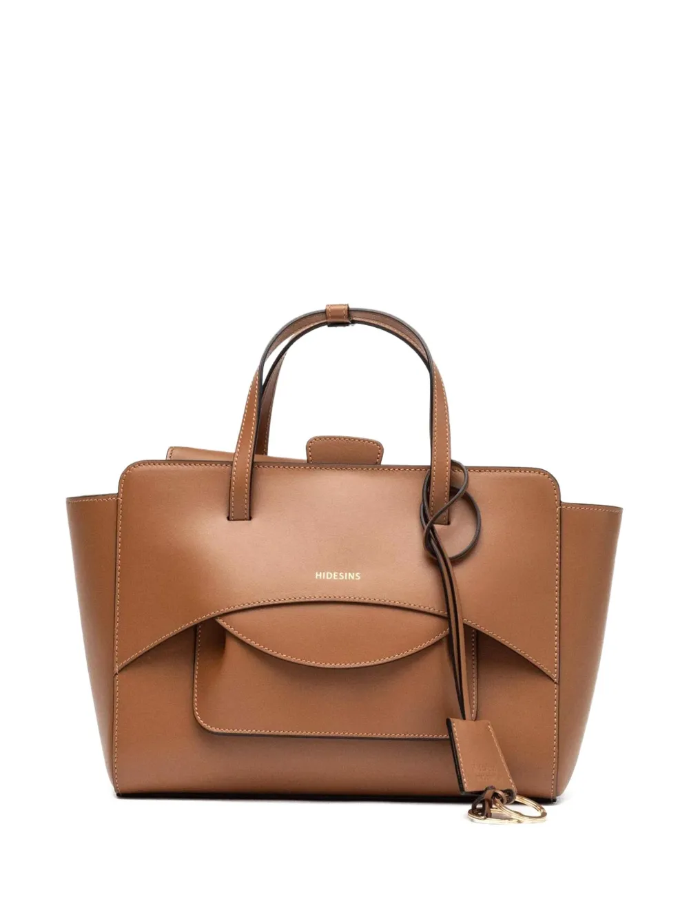 HIDESINS medium Flap leather tote bag | Brown | Image 1