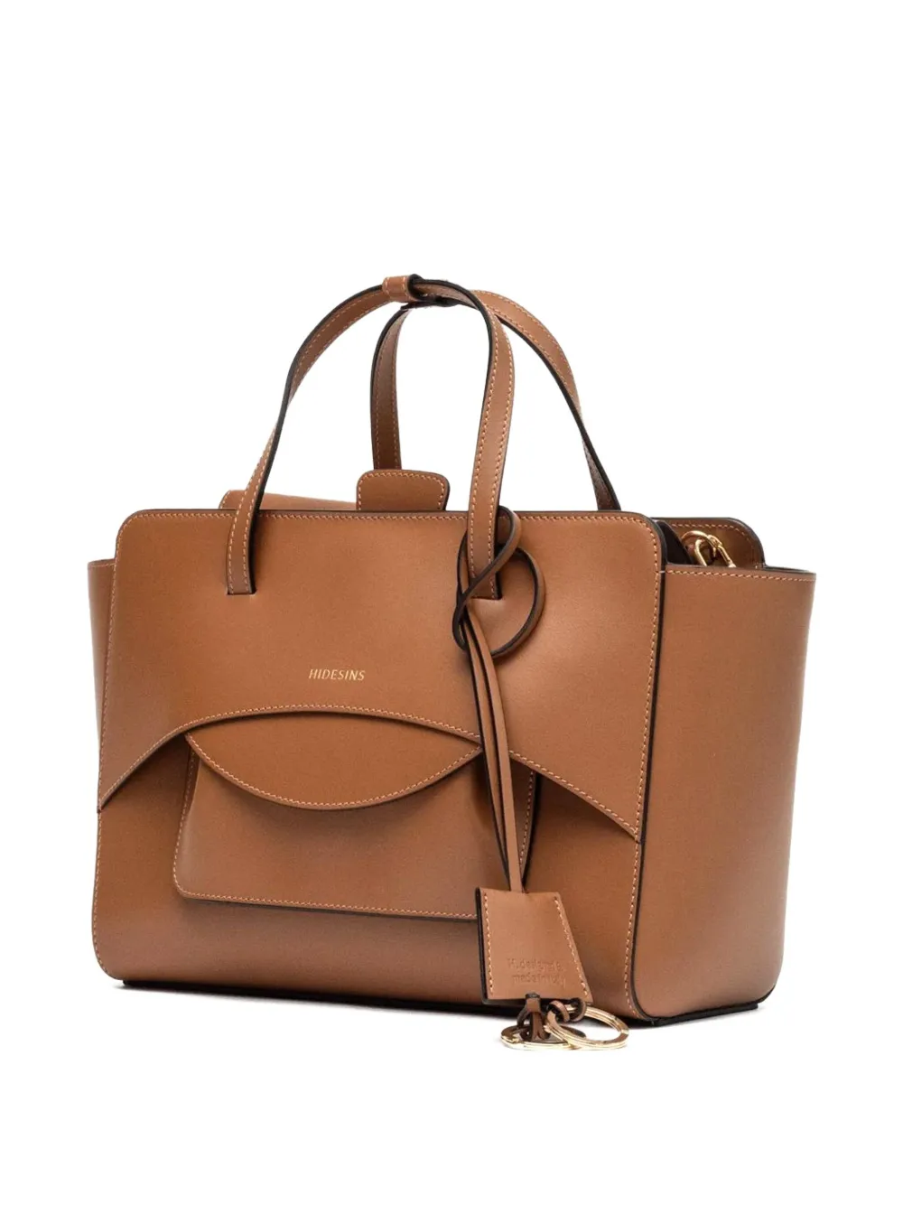 HIDESINS medium Flap leather tote bag - Bruin