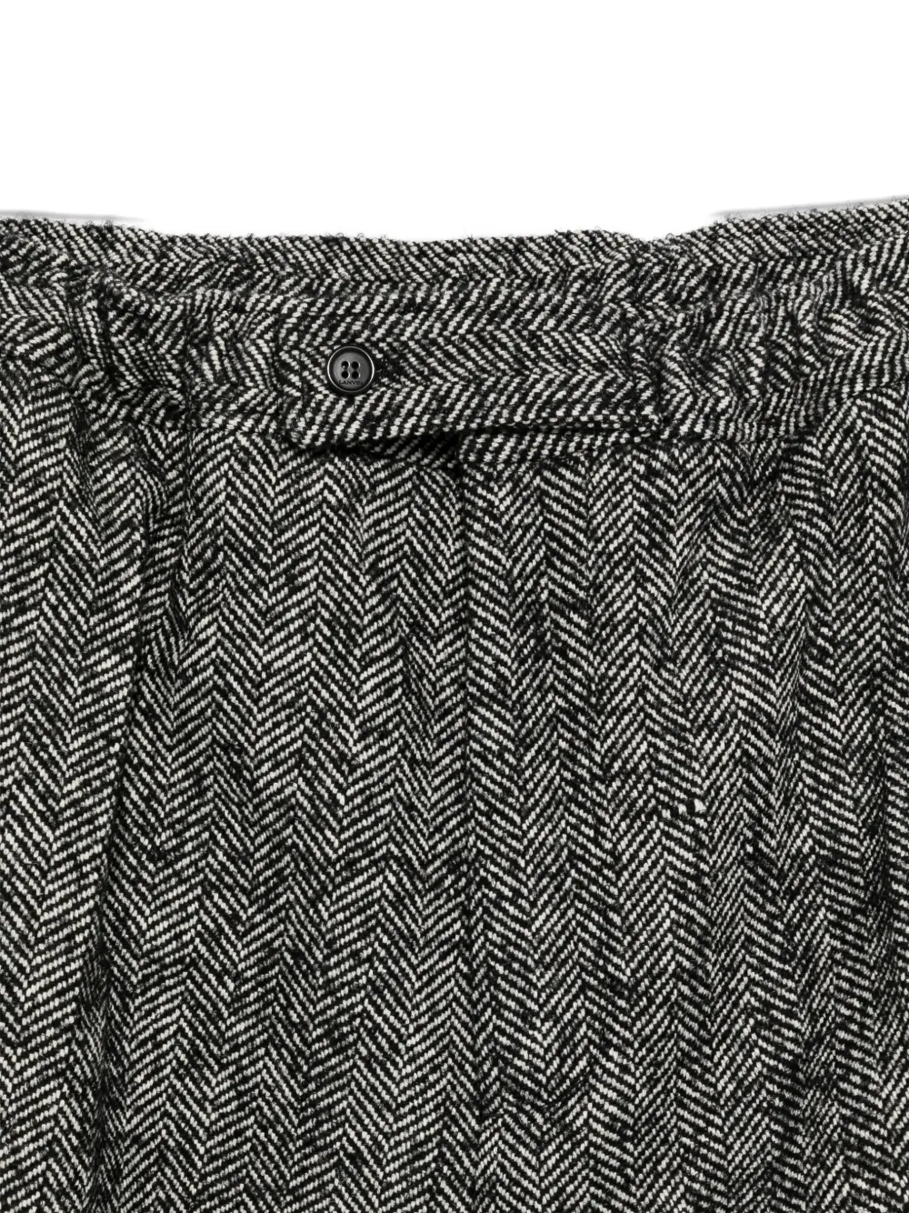 Lanvin Herringbone Elastic-cuff Trousers In Gray
