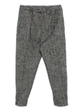 Lanvin herringbone elastic-cuff trousers - Black