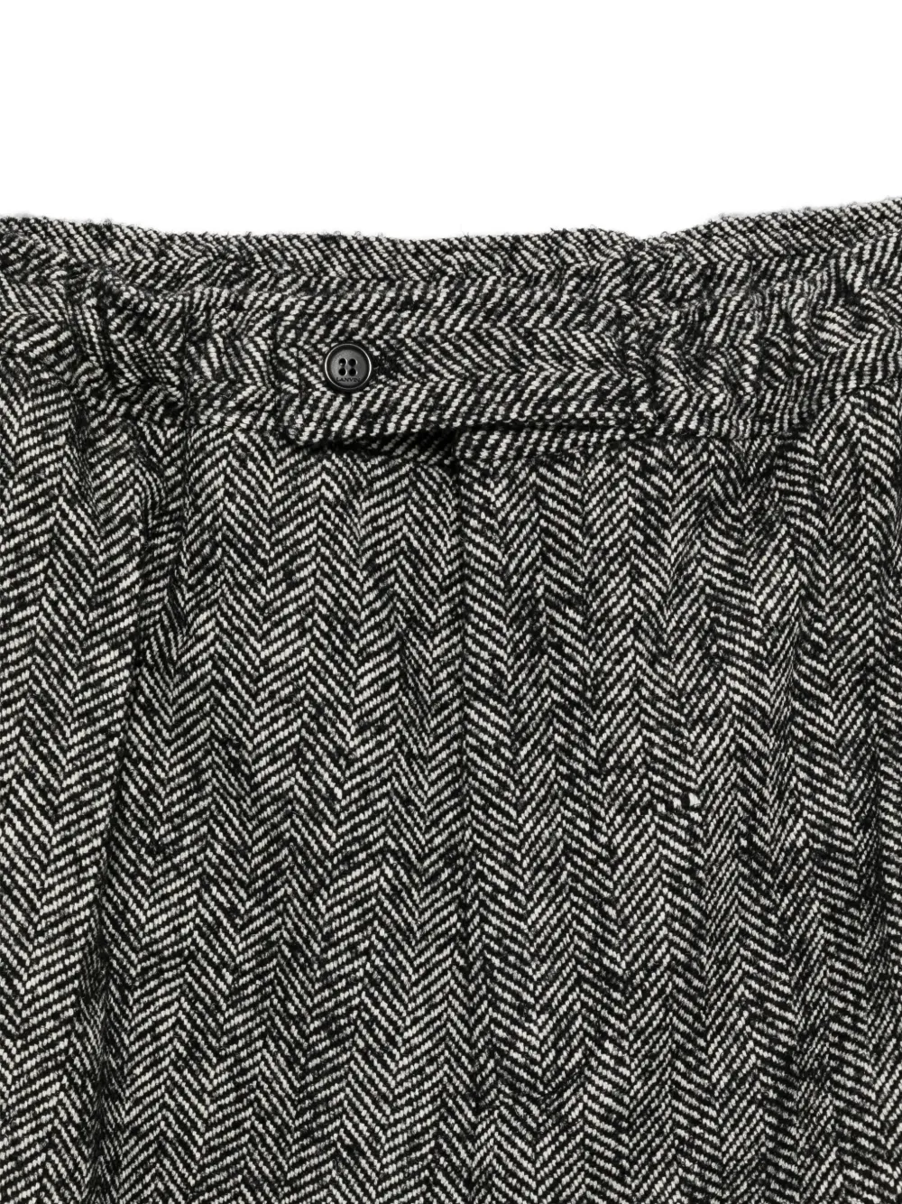 Lanvin Broek met elastische cuffs en visgraatpatroon Zwart