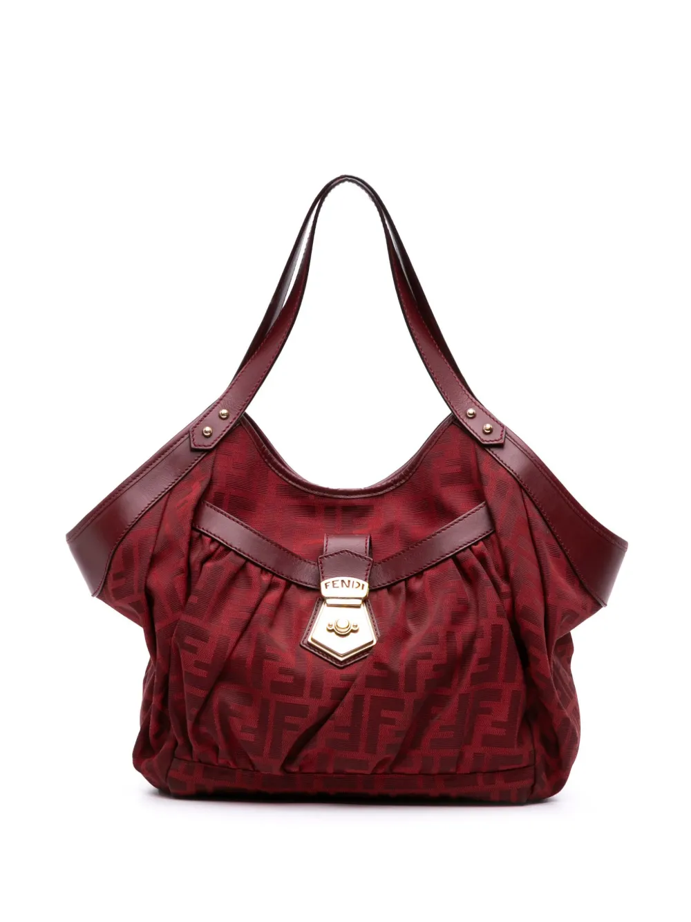 Fendi Pre-Owned 2010-2025 ラージ ズッカ キャンバス シェフ トートバッグ - レッド Fendi Pre-Owned 2010-2025 ラージ ズッカ キャンバス シェフ トートバッグ - レッド