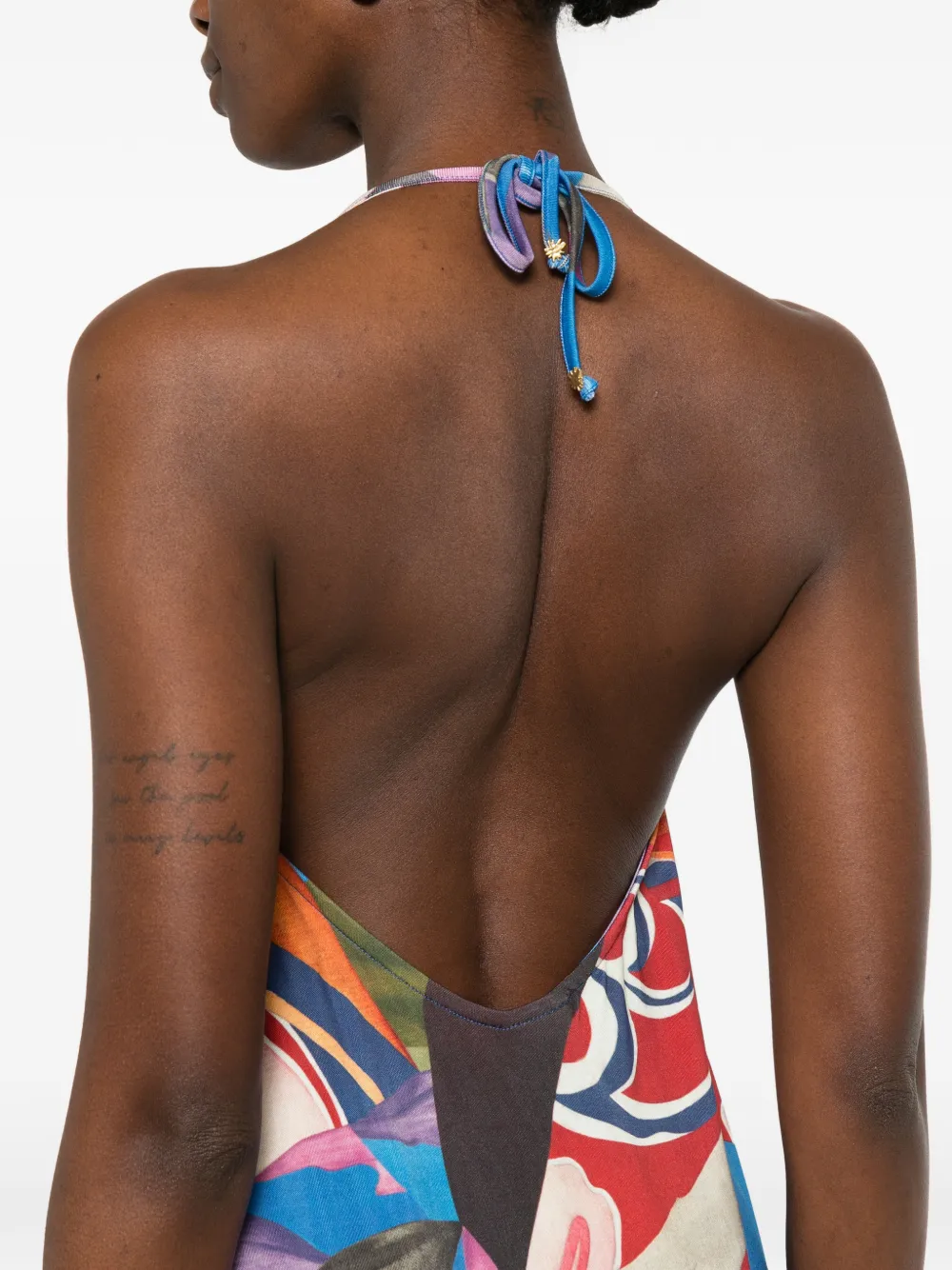 Donde Esteban Floral-print Mini Dress In Blue