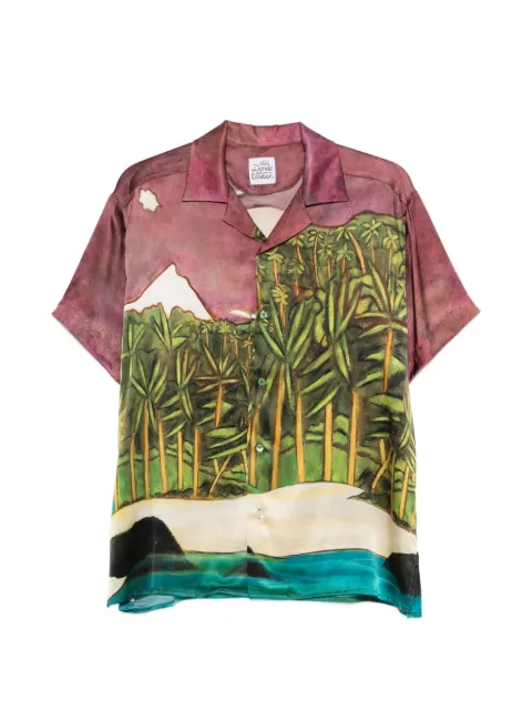 Donde Esteban La Sierra printed silk shirt