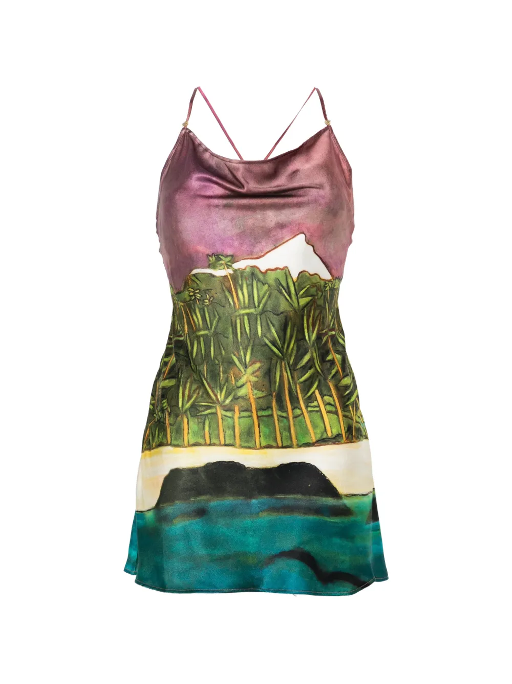 Donde Esteban La Sierra mini dress - Verde