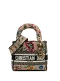 Christian Dior Pre-Owned 2023 Mini Embroidered Canvas Mille Fleurs Lady D Lite satchel - Brown