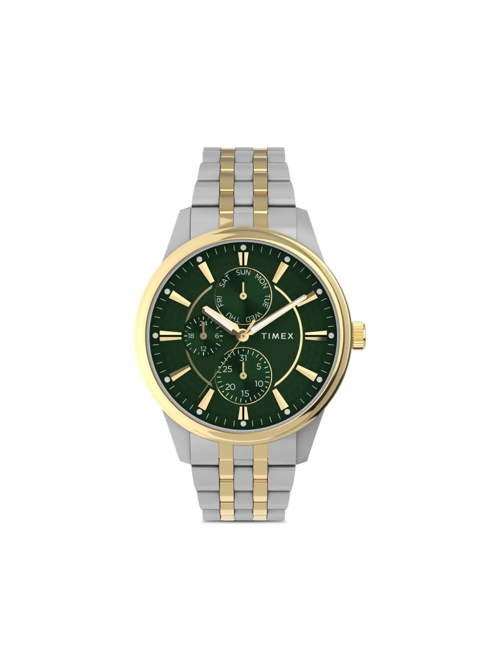 TIMEX Orologio con quadrante verde e cinturino in acciaio inossidabile 55mm