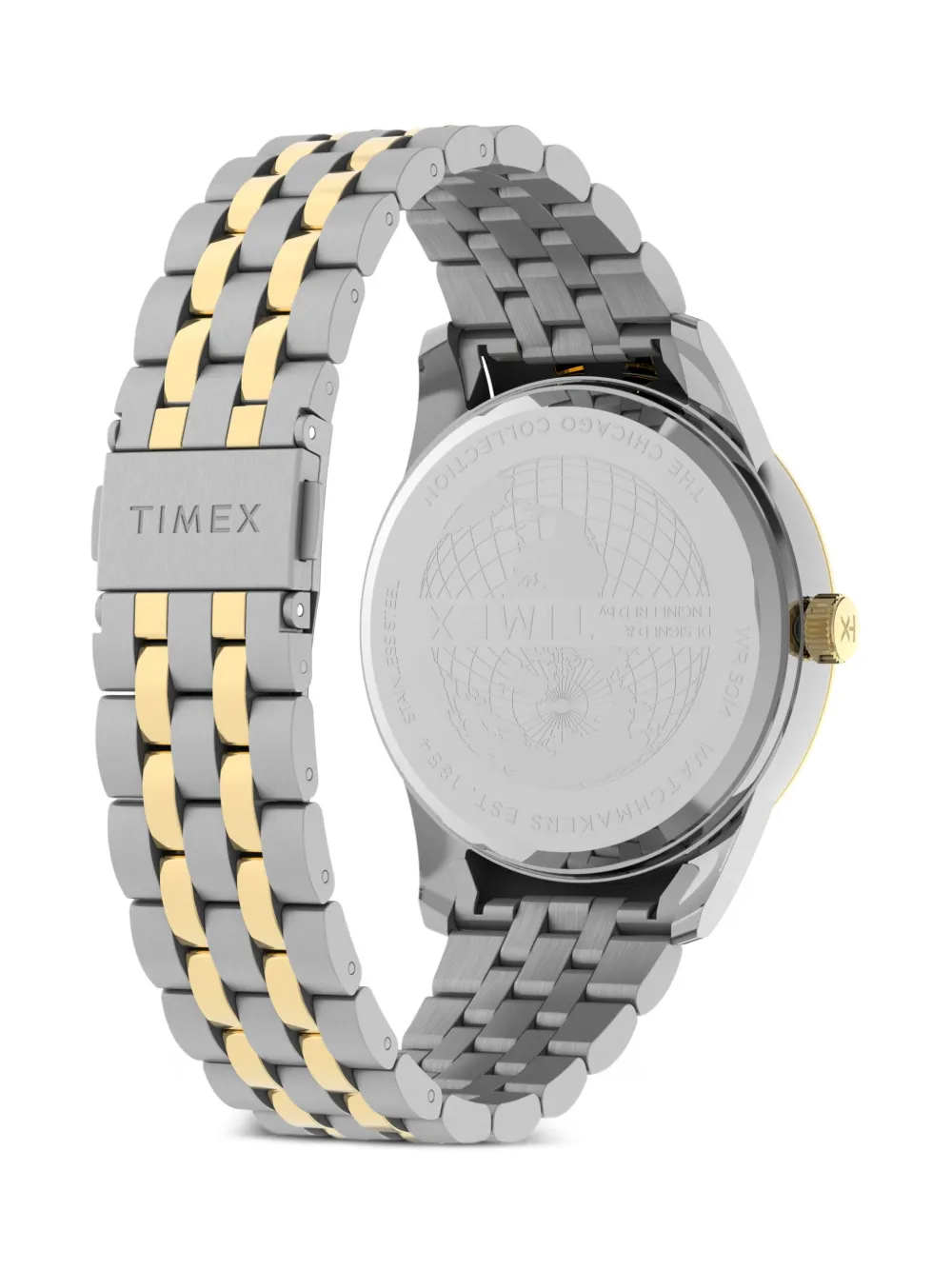  Timex Stainless Steel Bracelet Green Dial 45mm 