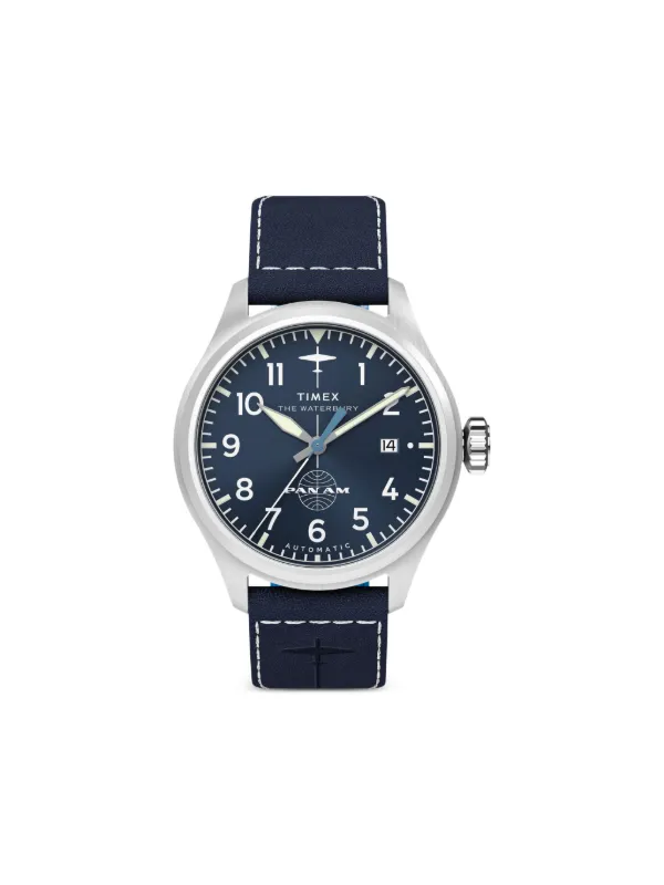 TIMEX PAN AM Waterbury Day-Date 腕時計 TIMEX x Pan Am The Waterbury 41mm 腕時計 | グレー | FARFETCH JP