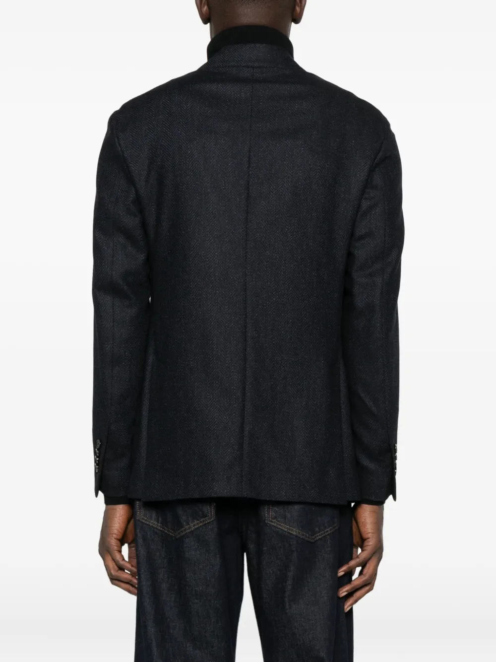 Lardini Double-breasted Blazer In Black