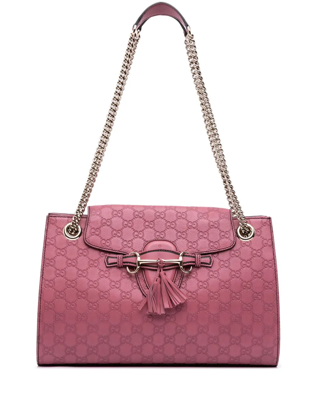 Gucci Pre-Owned 2016-2025 ラージ グッチシマ エミリー ショルダーバッグ - ピンク Gucci Pre-Owned 2016-2025 ラージ グッチシマ エミリー ショルダーバッグ - ピンク