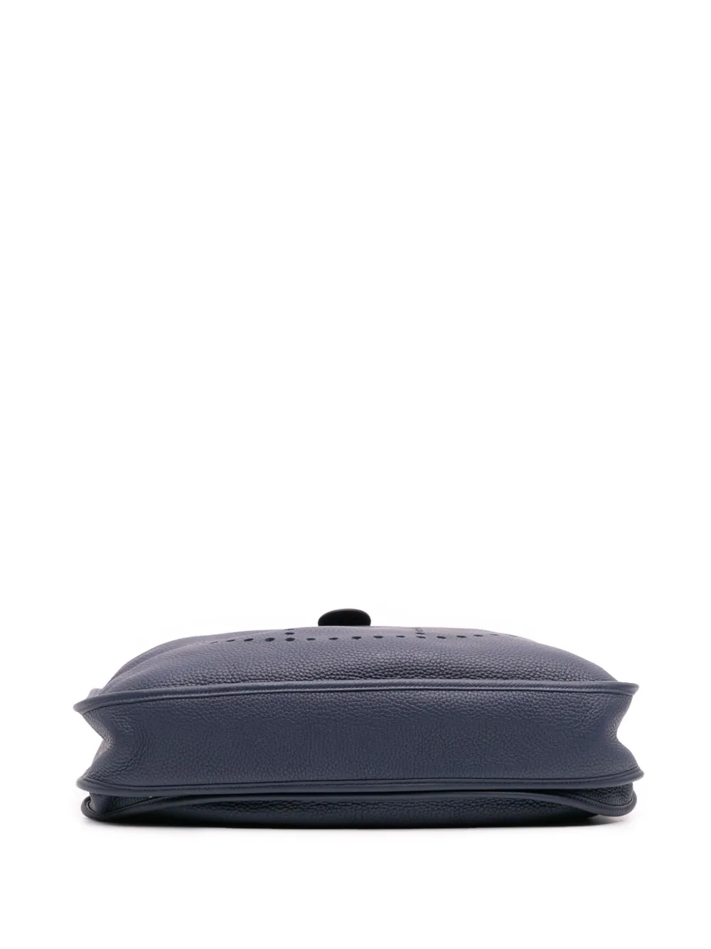 Pre-owned Hermes 2013 Clemence Evelyne Iii 33 Crossbody Bag In Blue