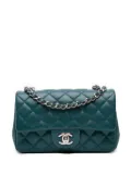 CHANEL Pre-Owned 2018-2019 Mini Rectangular Classic Caviar Single Flap crossbody bag - Blue