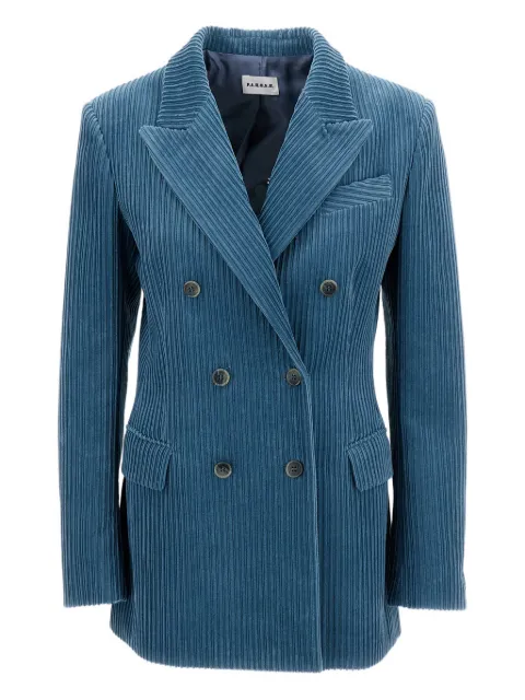 P.A.R.O.S.H. double-breasted corduroy blazer