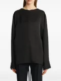 KHAITE tie-back long-sleeve top - Black