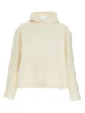 Rier pocket wool hoodie - White