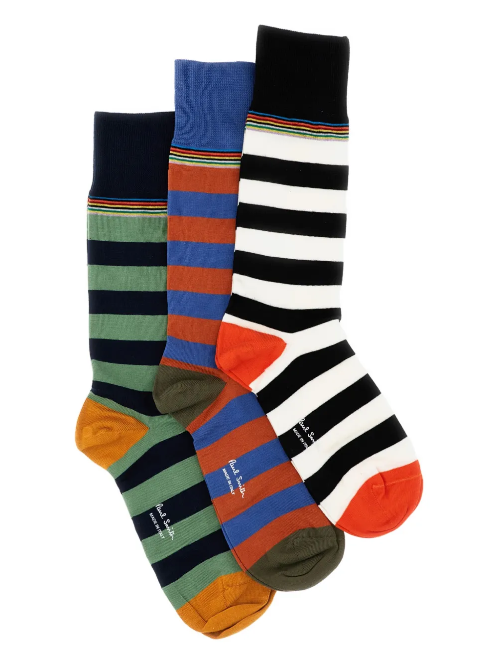 Paul Smith pack de tres pares de calcetines a rayas | negro | Image 1