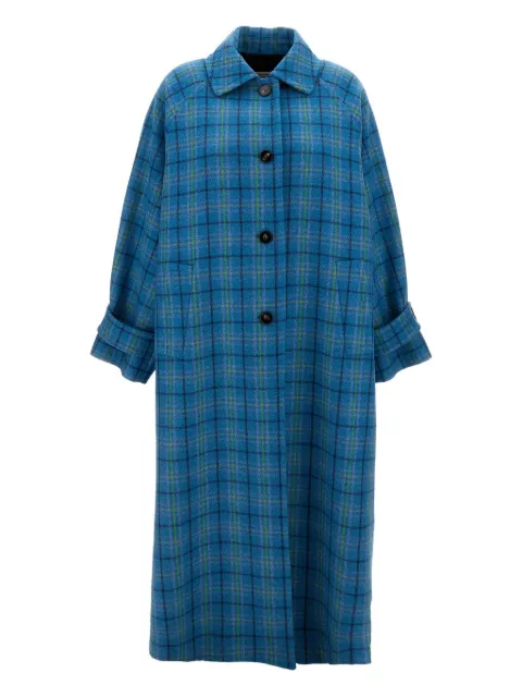 Alberto Biani check button coat