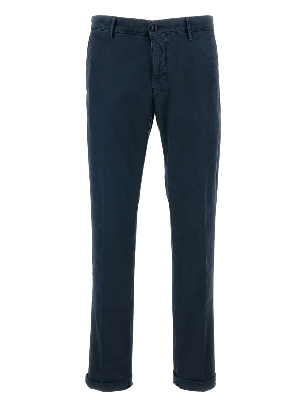 Incotex cuffed cotton trousers | Blue | Image 1