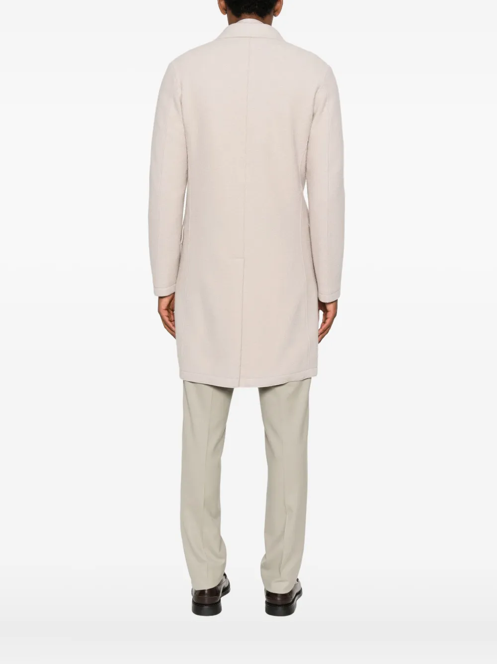 Eleventy Double-breasted Button Coat In Neutral