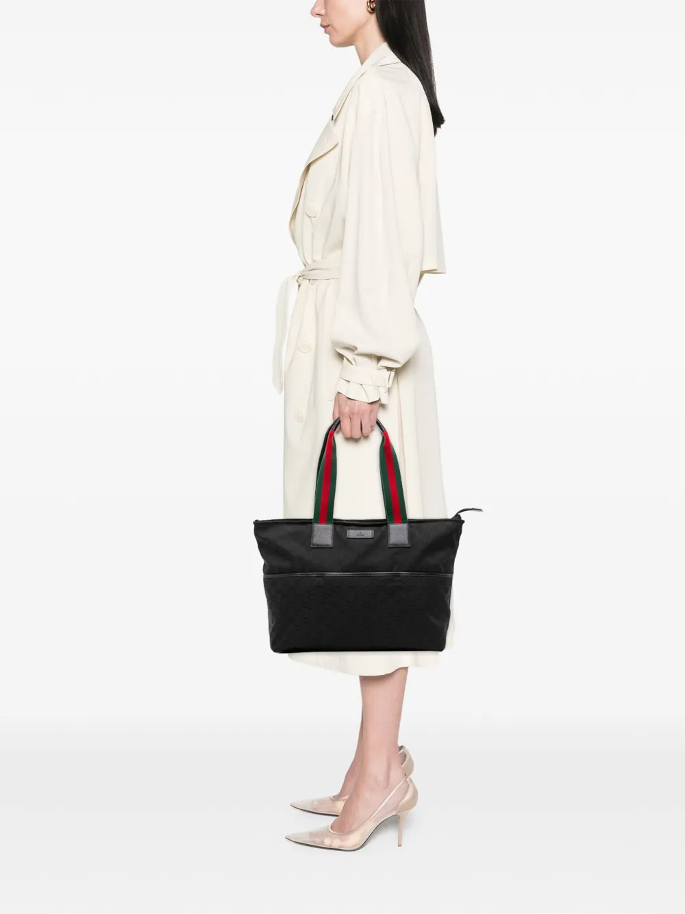 Gucci Pre-Owned 2016-2025 GG Canvas Web tote bag | Pre-Owned | Image 2