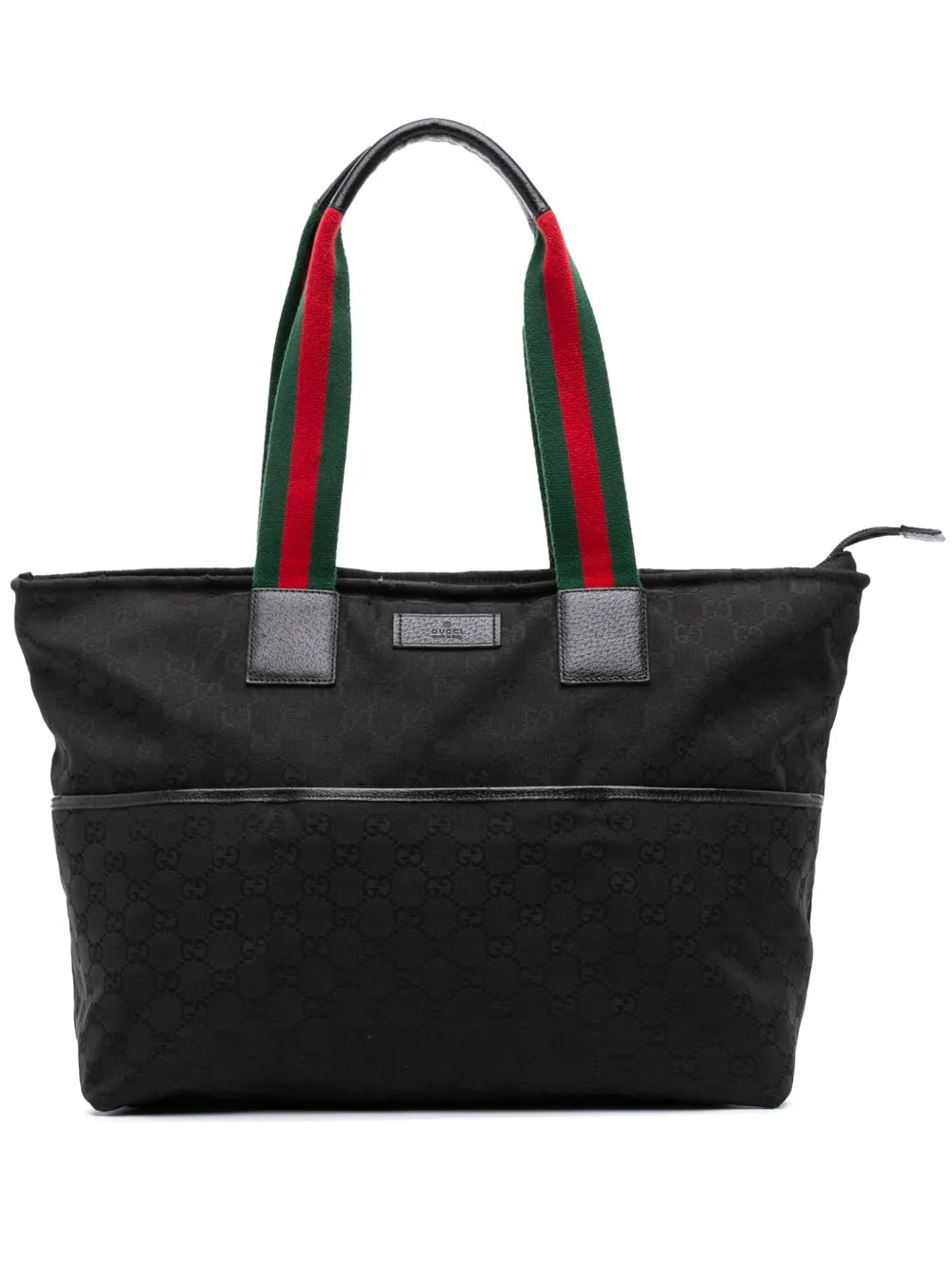 Gucci Pre-Owned 2016-2025 GG Canvas Web tote bag - ブラック Gucci Pre-Owned 2016-2025 GG Canvas Web tote bag - ブラック