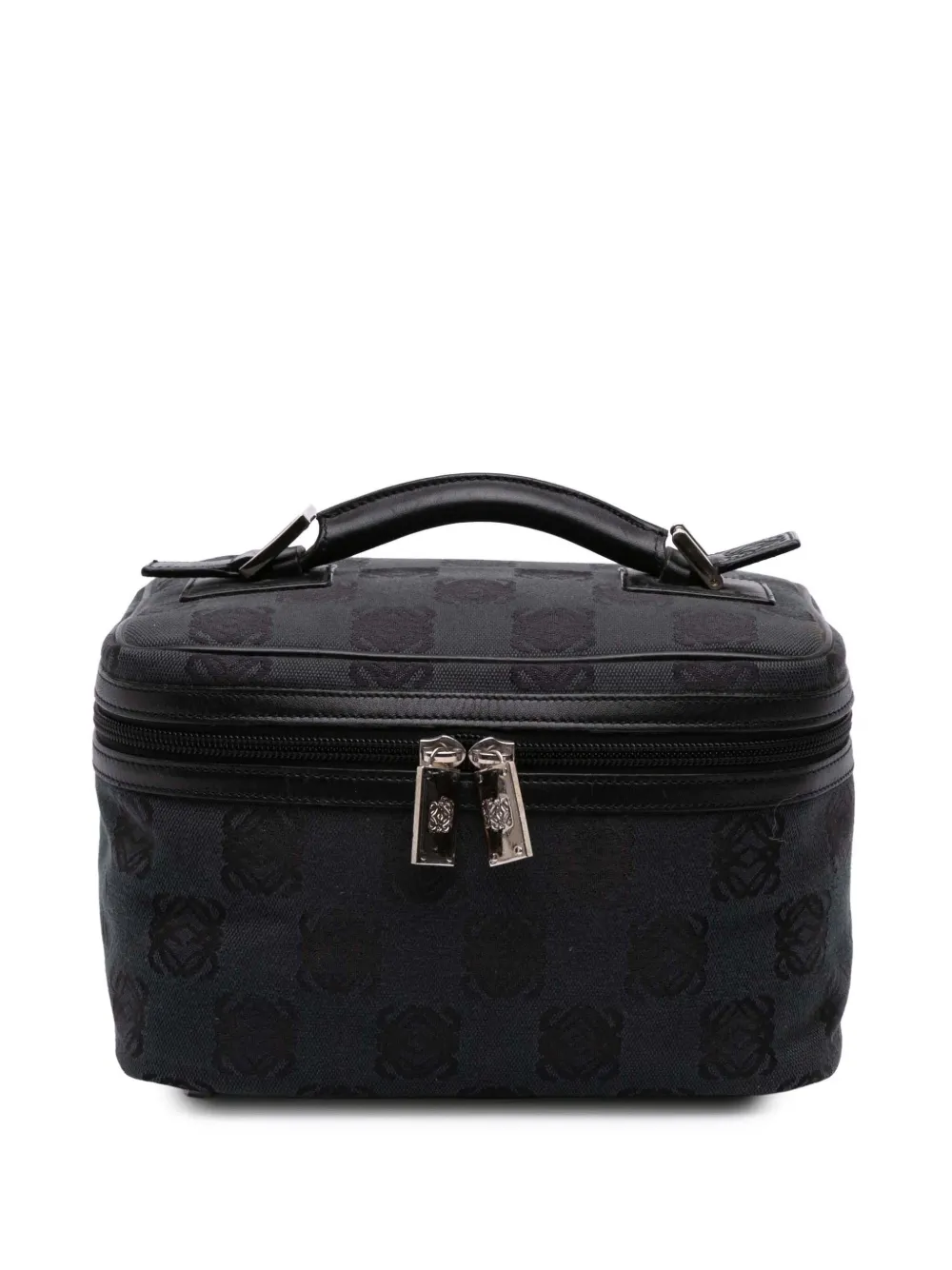 Loewe Pre-Owned 2004 Anagram Canvas Case vanity bag - ブラック Loewe Pre-Owned 2004 Anagram Canvas Case vanity bag - ブラック