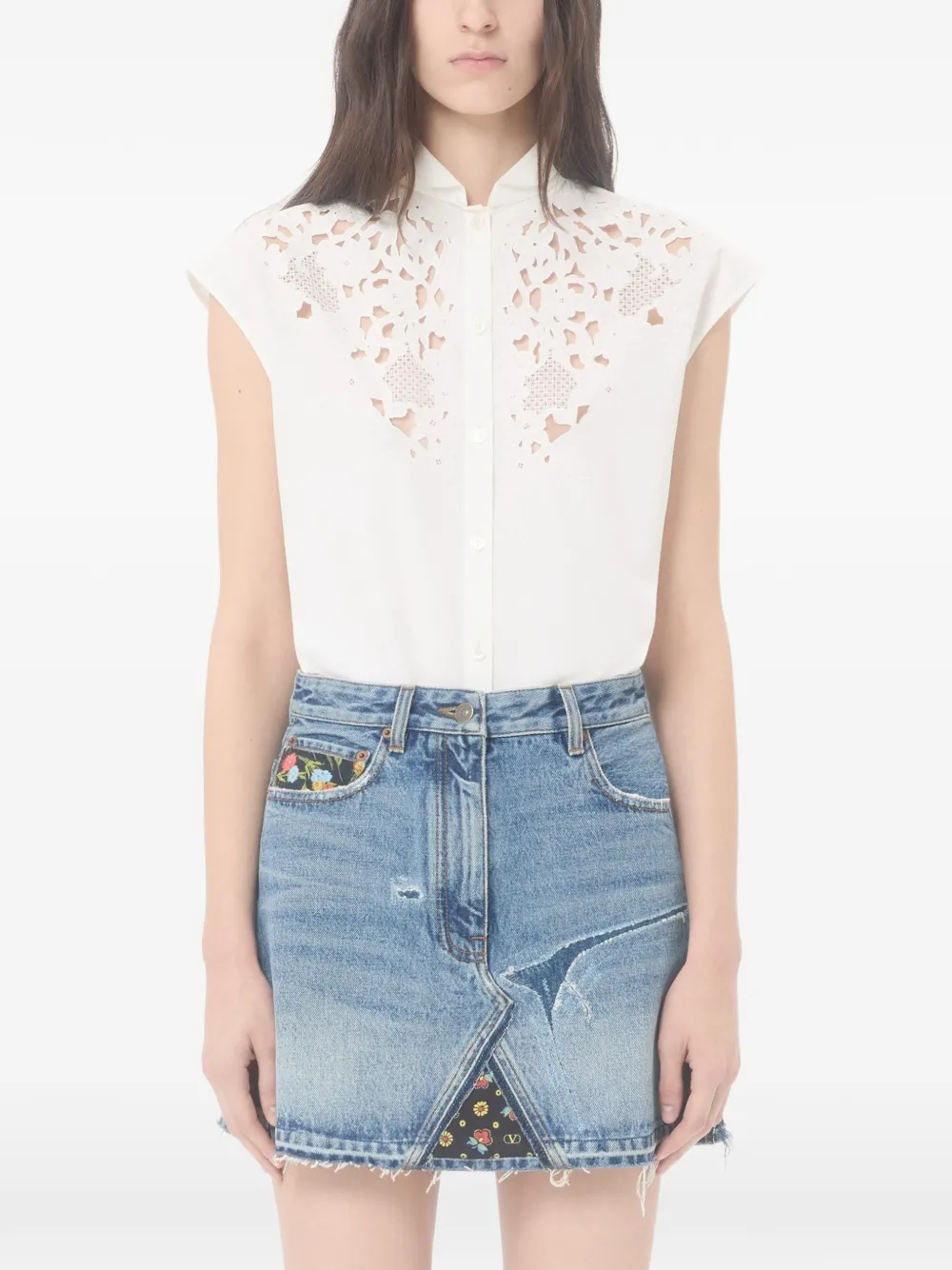 Valentino Garavani Popeline blouse Wit