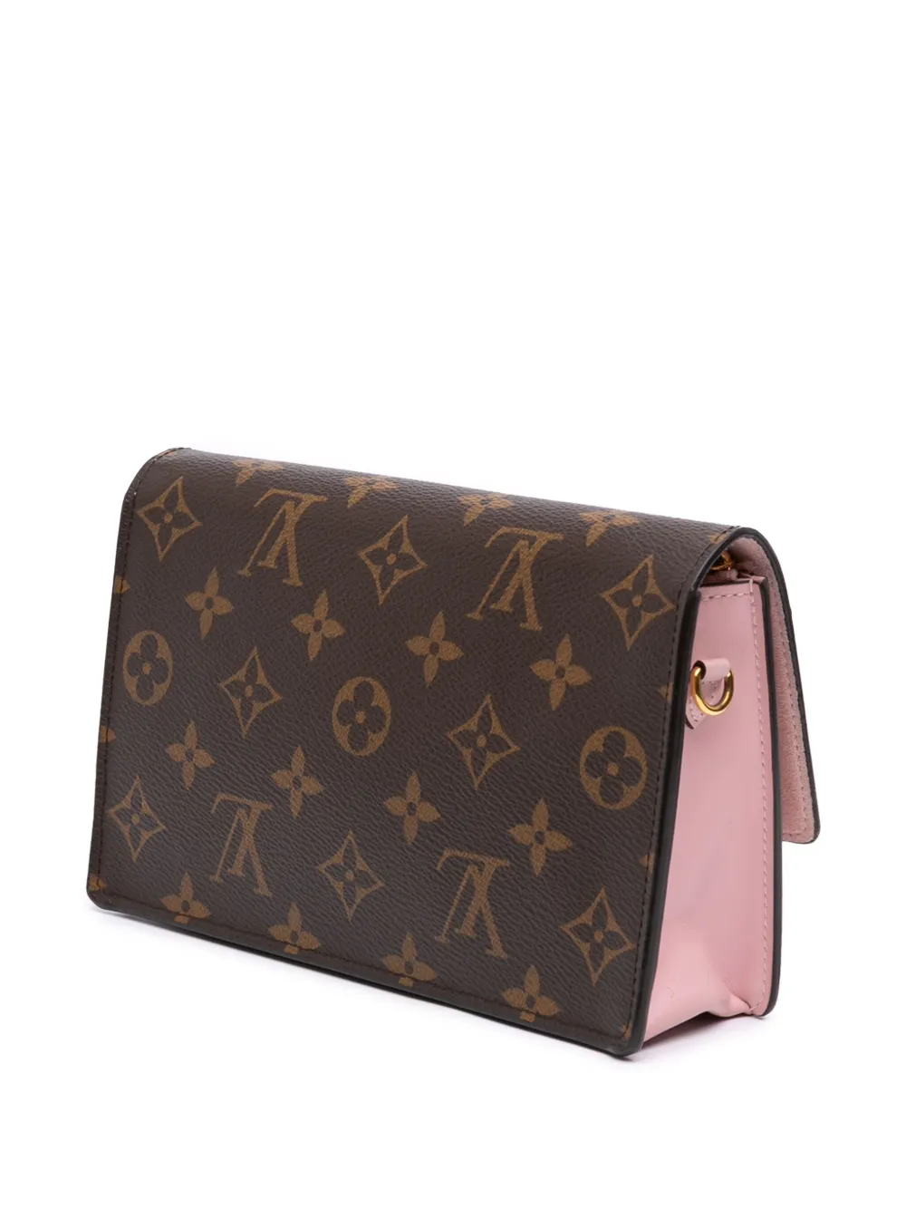 Pre-owned Louis Vuitton 2015-2025 Monogram Flore Wallet On Chain Crossbody Bag In Brown
