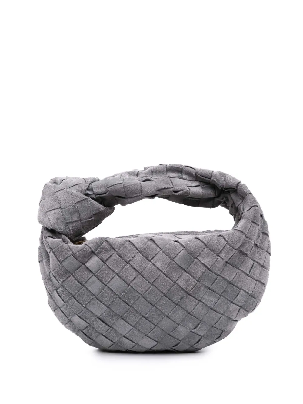 Bottega Veneta Pre-Owned 2012-2025 ミニ スエード イントレチャート ジョディ ホーボーバッグ - グレー Bottega Veneta Pre-Owned 2012-2025 ミニ スエード イントレチャート ジョディ ホーボーバッグ - グレー