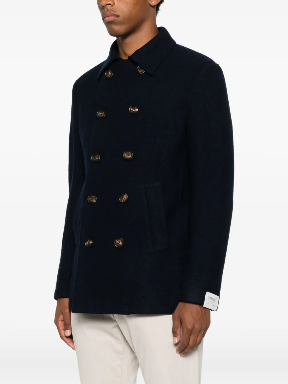 Eleventy Double-breasted Buttoned Blazer In Blue
