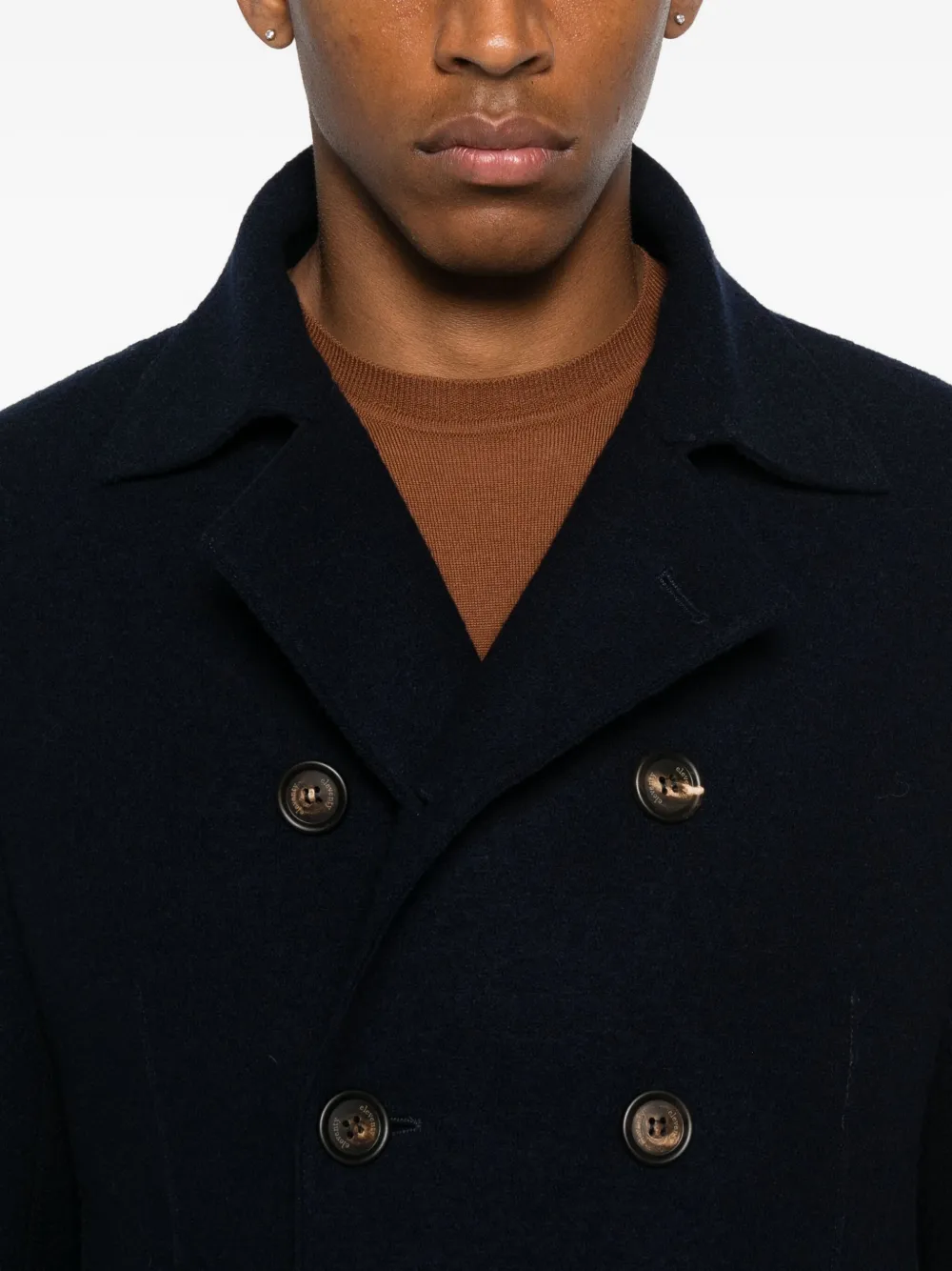 Eleventy Double-breasted Buttoned Blazer In Blue