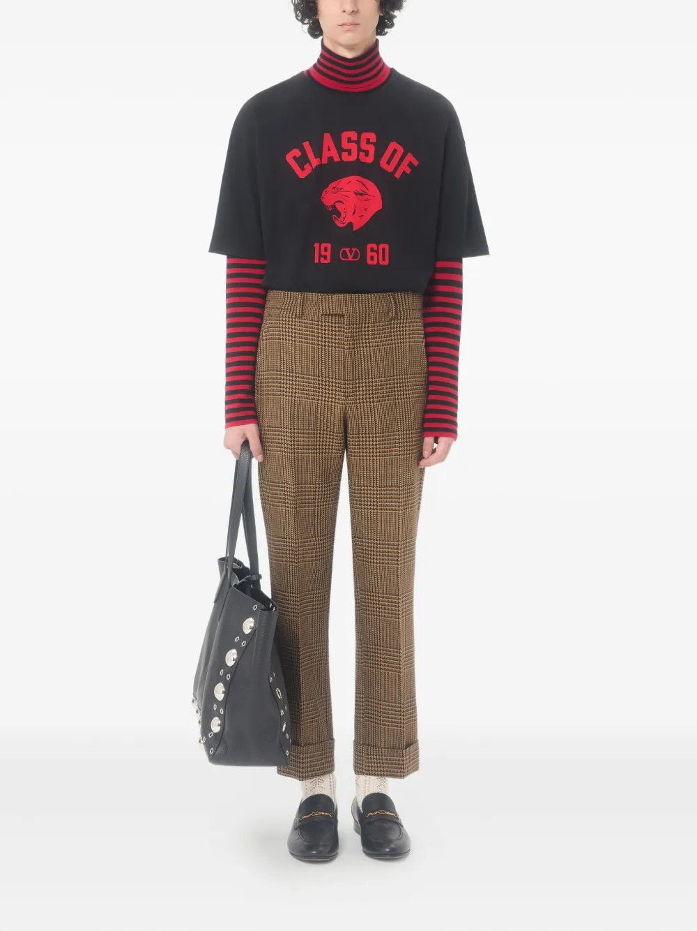 Valentino Garavani panther-print cotton T-Shirt - Zwart