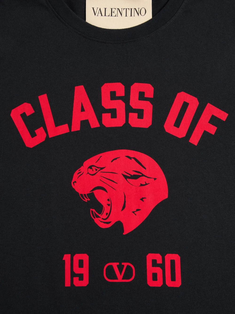 Valentino Garavani Katoenen T-shirt met panterprint Zwart