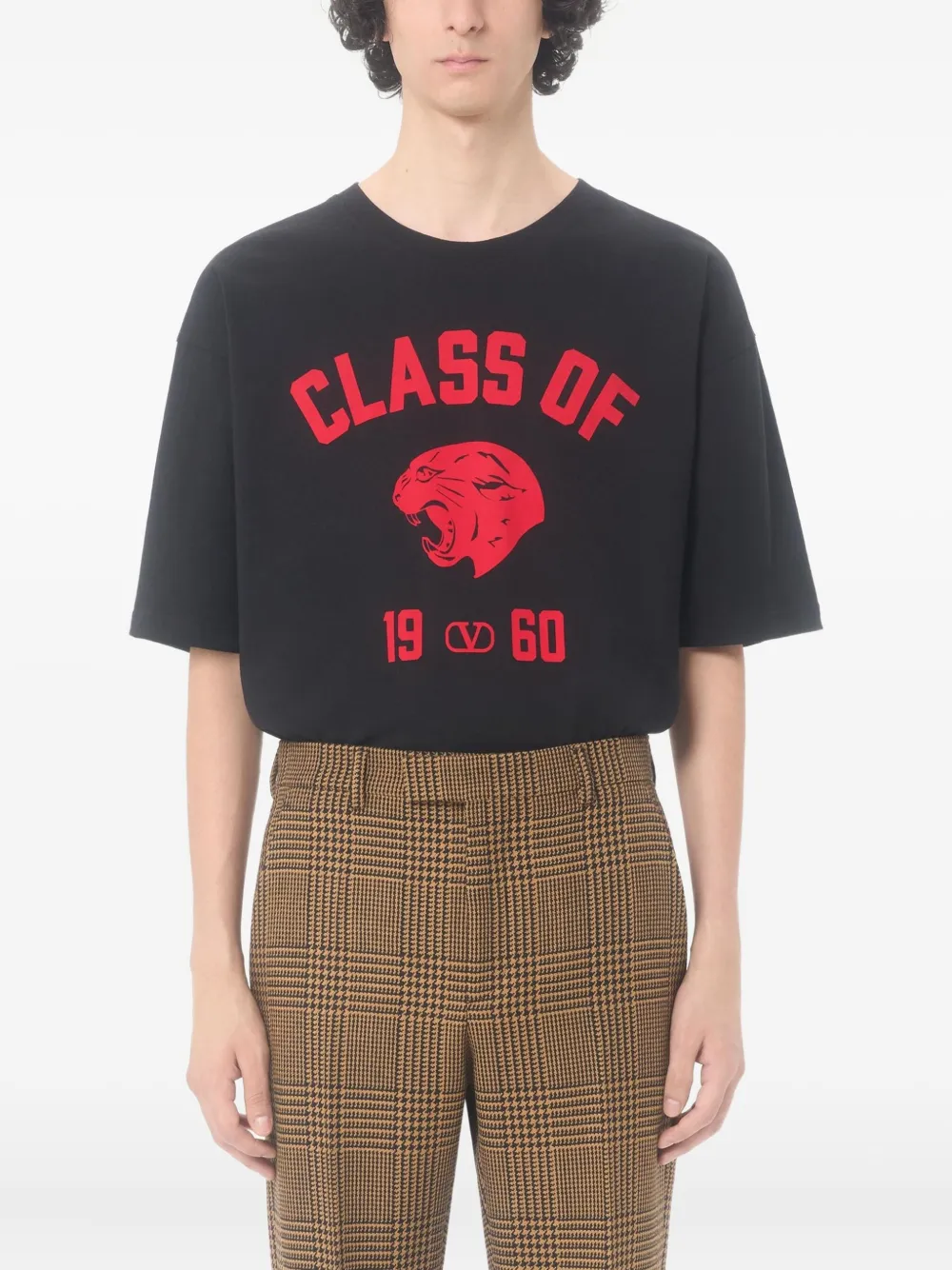 Valentino Garavani Katoenen T-shirt met panterprint Zwart