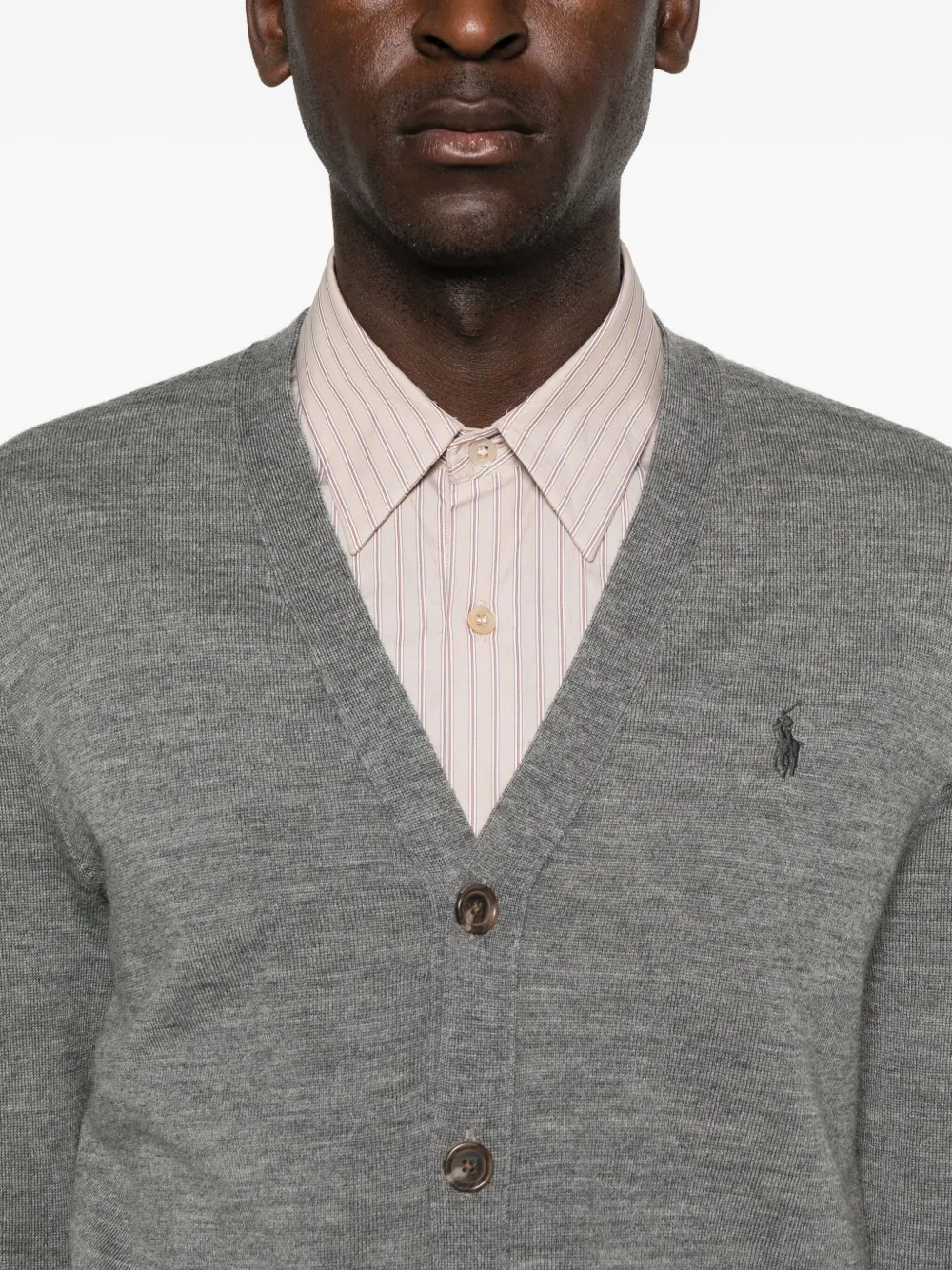 Polo Ralph Lauren Vest met knopen en V-hals Grijs