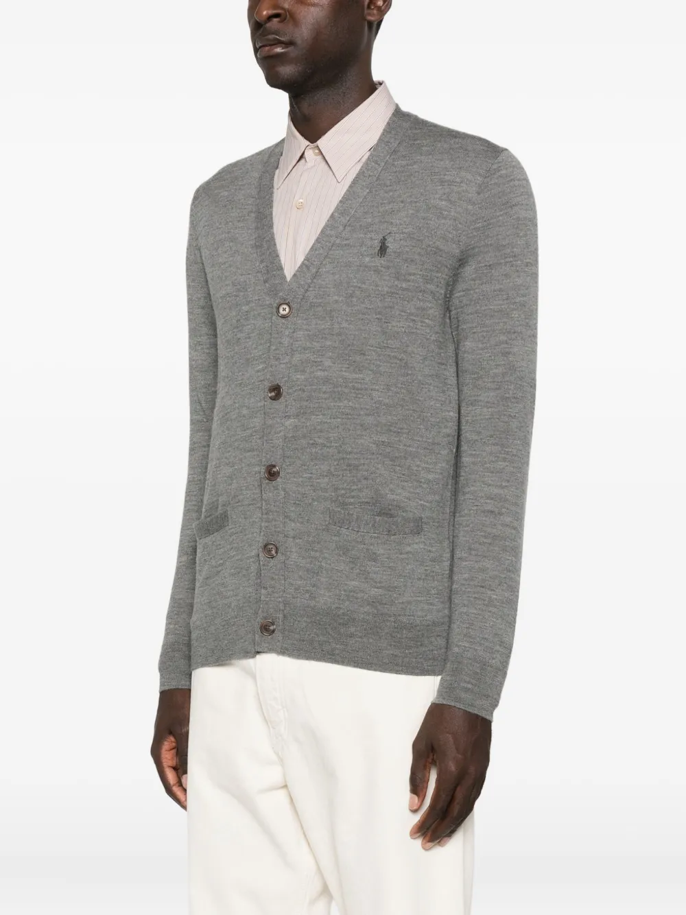 Polo Ralph Lauren Vest met knopen en V-hals Grijs