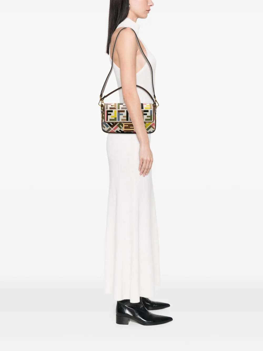 Fendi Pre-Owned 2000-2017 Zucca Canvas Embroidered Baguette satchel | Pre-Owned | Image 2