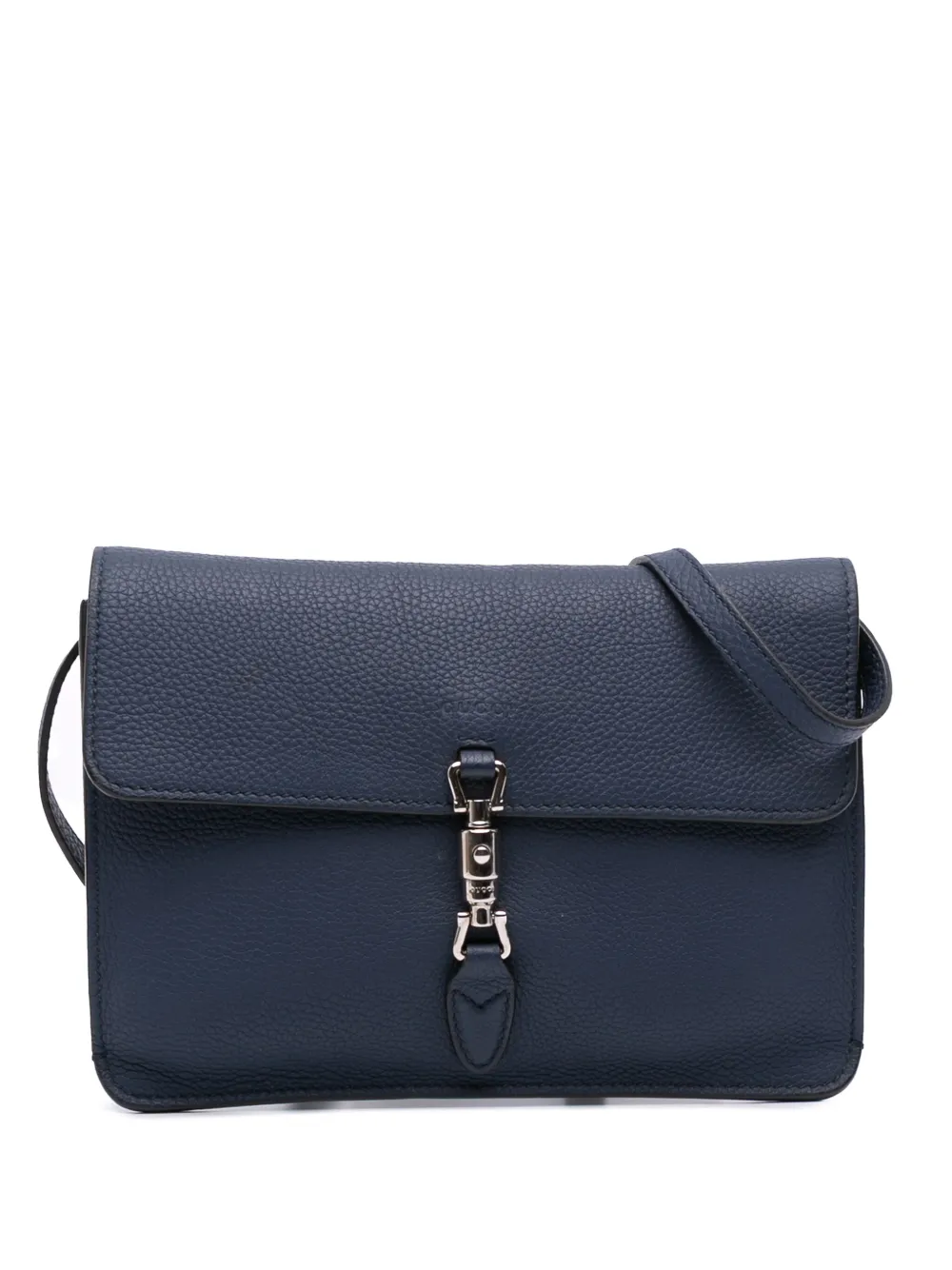 Gucci Pre-Owned 2000-2015 カーフスキン ソフト ジャッキー フラップ コンバーチブル ショルダーバッグ - ブルー Gucci Pre-Owned 2000-2015 カーフスキン ソフト ジャッキー フラップ コンバーチブル ショルダーバッグ - ブルー