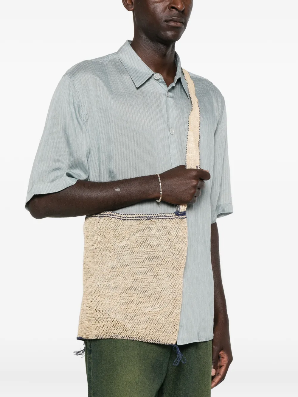 Natural-Fibre Messenger Bag